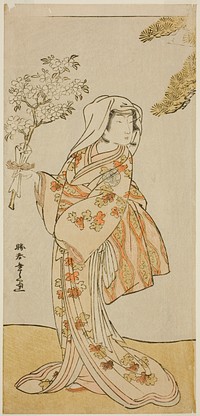 The Actor Yoshizawa Sakinosuke III as Naniwazu in the Play Sugata no Hana Yuki no Kuronushi, Performed at the Ichimura Theater in the Eleventh Month, 1776 by Katsukawa Shunsho