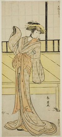 The Actor Segawa Kikunojo III as Okaru in the Play Kanadehon Chushingura, Performed at the Morita Theater in the Eighth Month, 1787 by Katsukawa Shun'ei