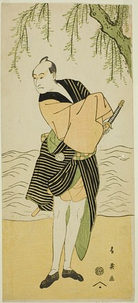 The Actor Sawamura Sojuro III as Ume no Yoshihei in the Play Suda no Haru Geisha Katagi, Performed at the Kiri Theater in the First Month, 1796 by Katsukawa Shun'ei