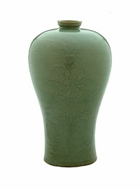 Vase(Maebyong) with Lotus Sprays and Cloud Scrolls