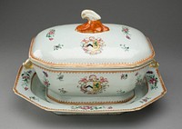 Covered Tureen and Stand with the Arms of French Impaling Sutton