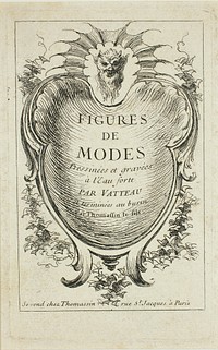 Title Page, from Figures de modes by Jean Antoine Watteau