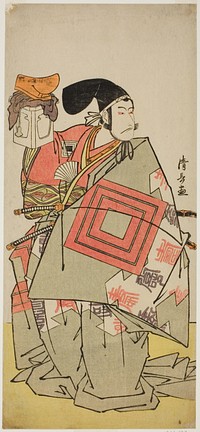 The Actor Ichikawa Danjuro V as Minamoto no Yoshiie, in the play "Date Nishiki Tsui no Yumitori," performed at the Morita Theater in the eleventh month, 1778 (?) by Torii Kiyonaga