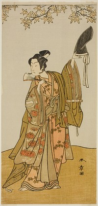 The Actor Ichikawa Monnosuke II as Shimokobe Shoji Yukihira, in the Play Gohiiki Kanjincho (Your Favorite Play Kanjincho [The Subscription List]), Performed at the Nakamura Theater from the First Day of the Eleventh Month, 1773 by Katsukawa Shunsho