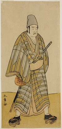 The Actor Otani Hiroemon III as Gokumon Shobei in the Play Sugata no Hana Kurofune Zukin, Performed at the Morita Theater in the Ninth Month, 1774 by Katsukawa Shunsho