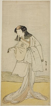 The Actor Segawa Kikunojo III as Miura no Katagai Disuigsed as the Nun Narukami, in the Play Ume-goyomi Akebono Soga, Performed at the Ichimura Theater in the Second Month, 1780 by Katsukawa Shunsho