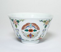 Cup with Floral Scrolls and Moths