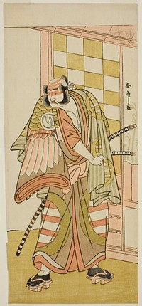The Actor Sawamura Sojuro III as Kobayashi no Asahina Saburo in the Play Kuruwagayoi Komachi Soga, Performed at the Nakamura Theater in the Second Month, 1781 by Katsukawa Shunsho