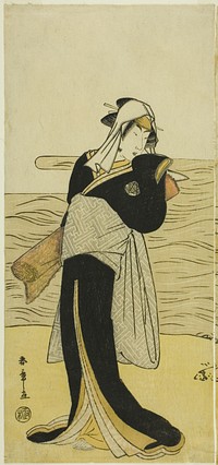 The Actor Nakamura Riko I as Hanako, the Daughter of Koshiba Kamon, Disguised as a Yotaka (Low-class Prostitute), in the Play Kotobuki Banzei Soga, Performed at the Ichimura Theater in the Fifth Month, 1783 by Katsukawa Shunsho