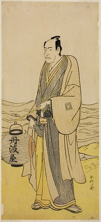 The Actor Ichikawa Danjuro V as Tambaya Suketaro in the Play On'ureshiku Zonji Soga, Performed at the Ichimura Theater in the Second Month, 1790 by Katsukawa Shunkо̄