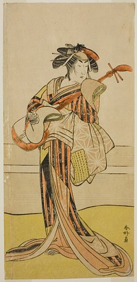 The Actor Yamashita Mangiku I as Osan in the Play Kitekaeru Nishiki no Wakayaka, Performed at the Nakamura Theater in the Eleventh Month, 1780 by Katsukawa Shunkо̄