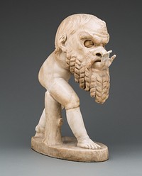 Statue of a Young Satyr Wearing a Theater Mask of Silenos by Ancient Roman