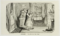 January - The Birth of the Year from George Cruikshank's Steel Etchings to The Comic Almanacks: 1835-1853 by George Cruikshank