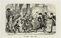 October - Notice to Quit from George Cruikshank's Steel Etchings to The Comic Almanacks: 1835-1853 by George Cruikshank