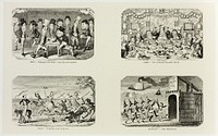 May - Settling for the Derby - Long Odds and Long Faces from George Cruikshank's Steel Etchings to The Comic Almanacks: 1835-1853 (top left) by George Cruikshank