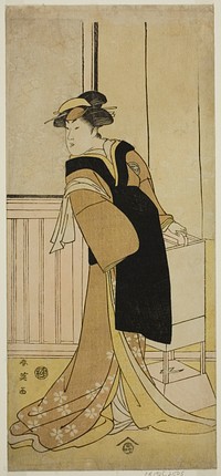 The Actor Segawa Kikunojo III as Otoma (?) in the Play Sayo no Nakayama Hiiki no Tsurigane (?), Performed at the Nakamura Theater (?) in the Eleventh Month, 1790 (?) by Katsukawa Shun'ei