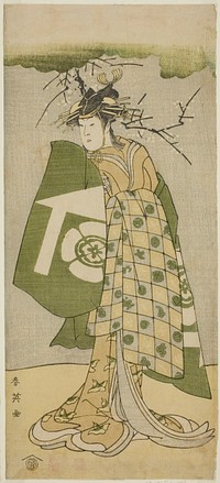 The Actor Osagawa Tsuneyo II as Oiso no Tora in the Play Gohiiki no Hana Aikyo Soga, Performed at the Kawarazaki Theater in the First Month, 1794 by Katsukawa Shun'ei