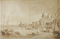 Bacino di San Marco with the Dogana del Mare and Santa Maria della Salute by Imitator of Francesco Guardi
