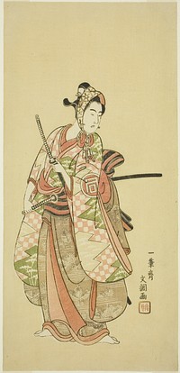 Actor Sanogawa Ichimatsu II as a Fashionable Young Man (Wakashu) by Ippitsusai Buncho