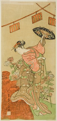 The Actor Iwai Hanshiro IV as Otatsu-gitsune in the Play Nue no Mori Ichiyo no Mato, Performed at the Nakamura Theater in the Eleventh Month, 1770 by Ippitsusai Buncho