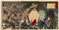 Escape of Emperor Godaigo, from the series "The Unofficial History of Japan (Nihon gaishi no uchi)" by Kobayashi Kiyochika