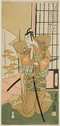 The Actor Matsumoto Koshiro III as Akita Jonosuke in the Play Kawaranu Hanasakae Hachi no Ki, Performed at the Nakamura Theater in the Eleventh Month, 1769 by Ippitsusai Buncho