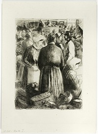 Market in Pointoise by Camille Pissarro