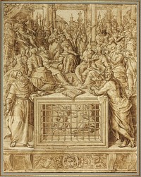 Saint Catherine Disputing with the Philosophers by Livio Agresti