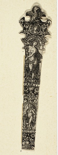 Ornamental Design for Knife Handle with Earth, from The Four Elements by Johann Theodor de Bry