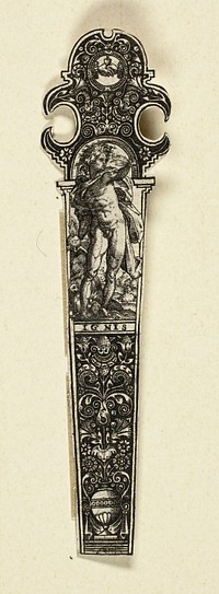 Ornamental Design for Knife Handle with Fire, from The Four Elements by Johann Theodor de Bry
