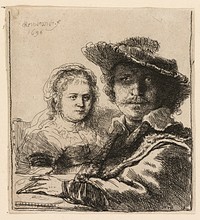 Self-Portrait with Saskia by Rembrandt van Rijn