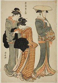 Two Women and a Maid, from the series "A Brocade of Eastern Manners (Fuzoku Azuma no nishiki)" by Torii Kiyonaga