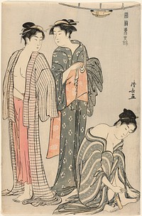 Three Women after a Bath, from the series "A Brocade of Eastern Manners (Fuzoku Azuma no nishiki)" by Torii Kiyonaga