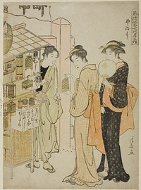 The Sixth Month (Kazemachizuki), from the series "Fashionable Monthly Visits to Sacred Places in the Four Seasons (Furyu shiki no tsuki mode)" by Torii Kiyonaga