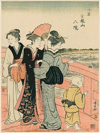 Watching the Water Festival from Azuma Bridge, from the series "Eight Precincts of the Kinryuzan Temple in Asakusa (Asakusa Kinruzan hakkei)" by Torii Kiyonaga (Publisher)