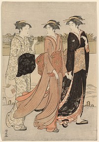 Summer Twilight on the Banks of the Sumida River by Torii Kiyonaga