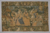 Hanging (Depicting the Story of Esther and King Ahasuerus) (Needlework)