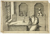 Portrait of Wenzel Jamnitzer in his Study by Jost Amman