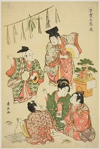 The New Year's Festival, from the series "Precious Children's Games of the Five Festivals (Kodakara gosetsu asobi)" by Torii Kiyonaga