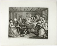 Plate six, from A Harlot's Progress by William Hogarth