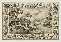 Saint John on Patmos, from Landscapes with Old and New Testament Scenes and Hunting Scenes by Adriaen Collaert, II