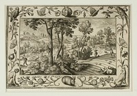 The Enemy Sowing Tares Among the Wheat, from Landscapes with Old and New Testament Scenes and Hunting Scenes by Adriaen Collaert, II