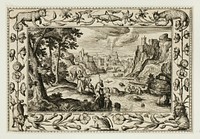 The Baptism of Christ, from Landscapes with Old and New Testament Scenes and Hunting Scenes by Adriaen Collaert, II
