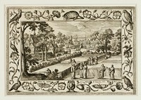 Christ and the Disciples in the Field, from Landscapes with Old and New Testament Scenes and Hunting Scenes by Adriaen Collaert, II