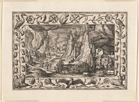 Lot and His Daughters, from Landscapes with Old and New Testament Scenes and Hunting Scenes by Adriaen Collaert, II