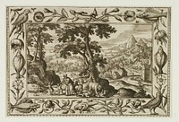 The Mocking Children Cursed by Elijah and Eaten by the She-Bear, from Landscapes with Old and New Testament Scenes and Hunting Scenes by Adriaen Collaert, II