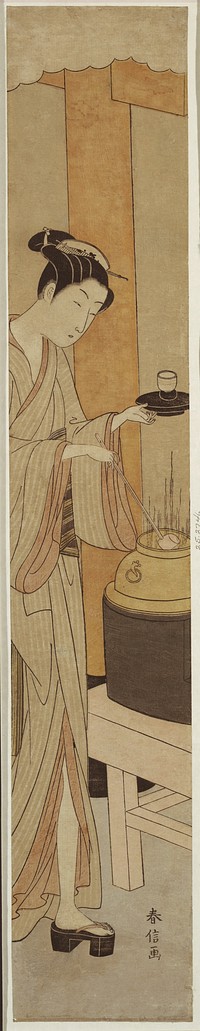The Waitress Osen of the Kagiya Teahouse by Suzuki Harunobu
