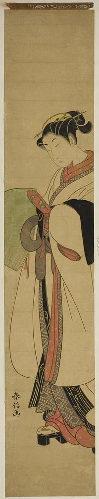 Young Woman Dressed as a Mendicant Monk by Suzuki Harunobu