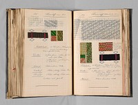 Student Notebook Containing Notes, Diagrams and Swatches by Alfred Fehr