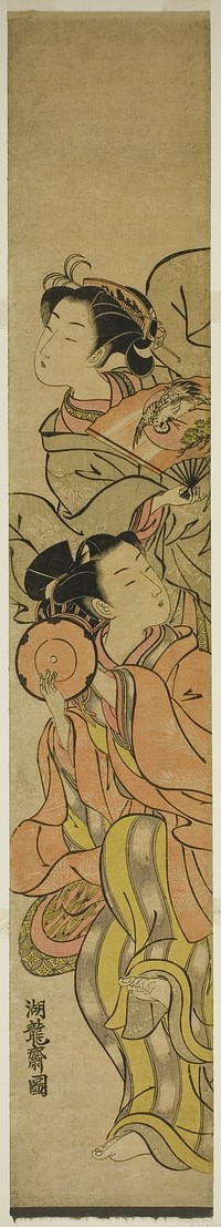 Two Dancers by Isoda Koryusai